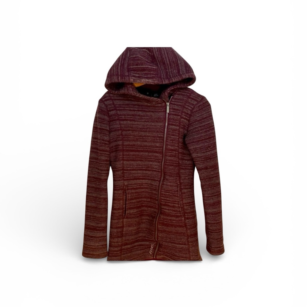 Bench Maroon Knit Zip-Up Hoodie